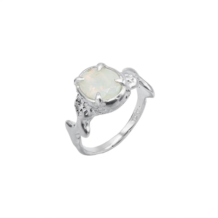 Opal Ring aus Silber 925 // Verlobungsring Unikat