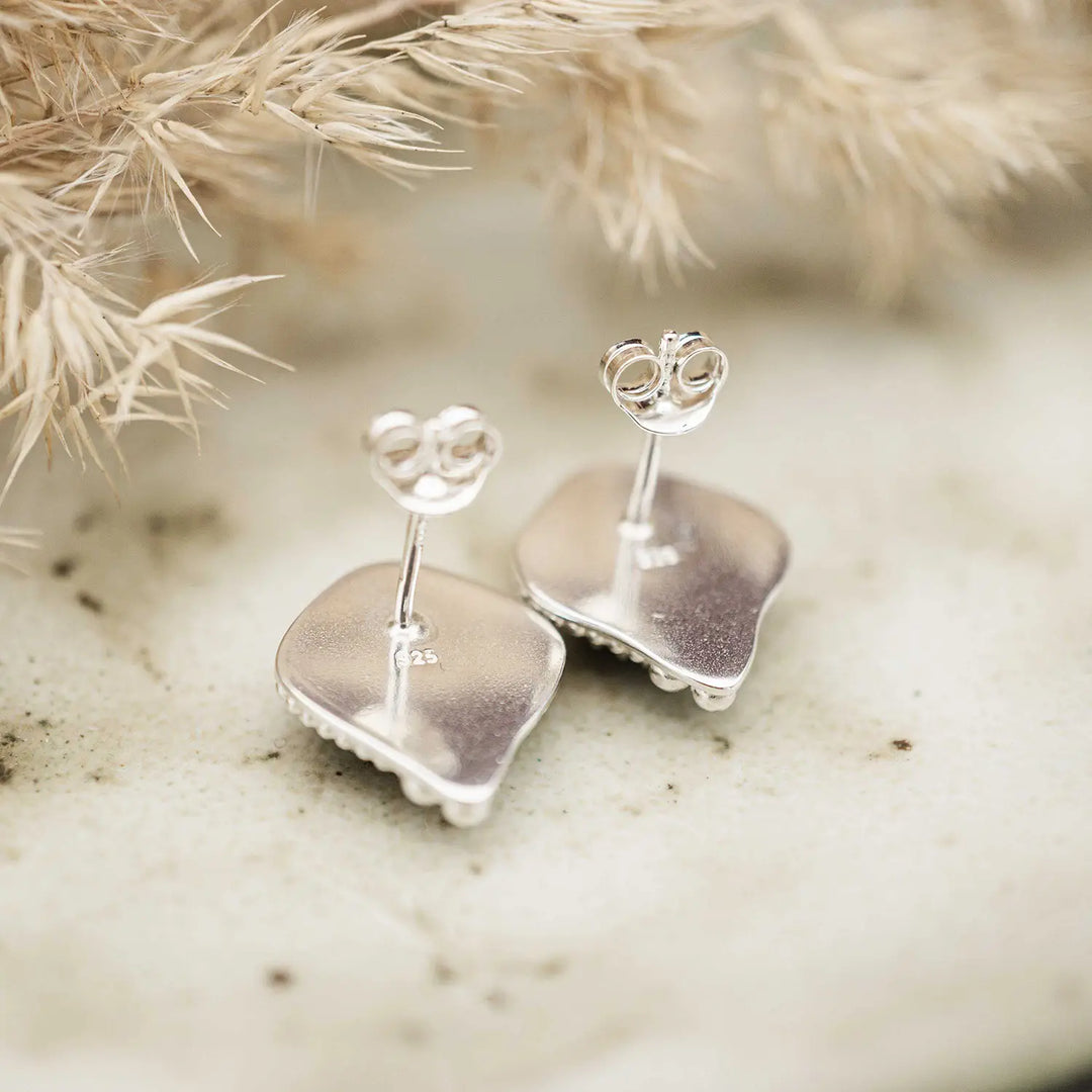 Kyanit Ohrringe und Kette // Schmuckset aus Silber mit blauem Edelstein