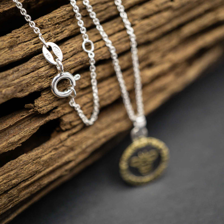 Bee chain made of real silver and brass // Shadow box picture frame chain