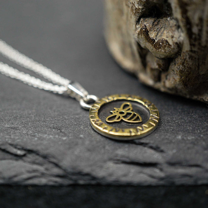 Bee chain made of real silver and brass // Shadow box picture frame chain
