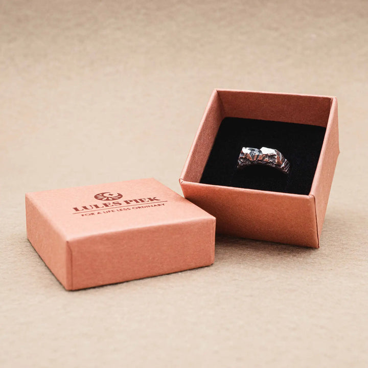 Massiver geschnitzter Ring aus Silber 925