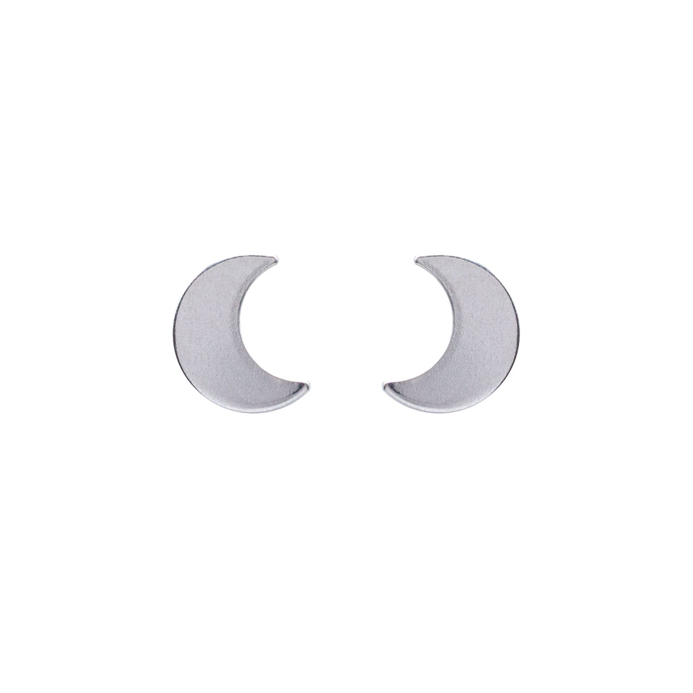 Kleine Mini Echtsilber Mond Ohrstecker // Luna
