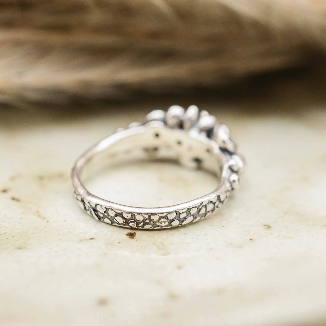 Moissanit Ring aus Silber // Ring mit 3 Steinen