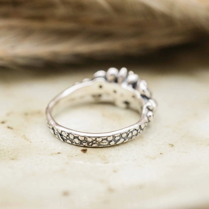 Moissanit Ring aus Silber // Ring mit 3 Steinen