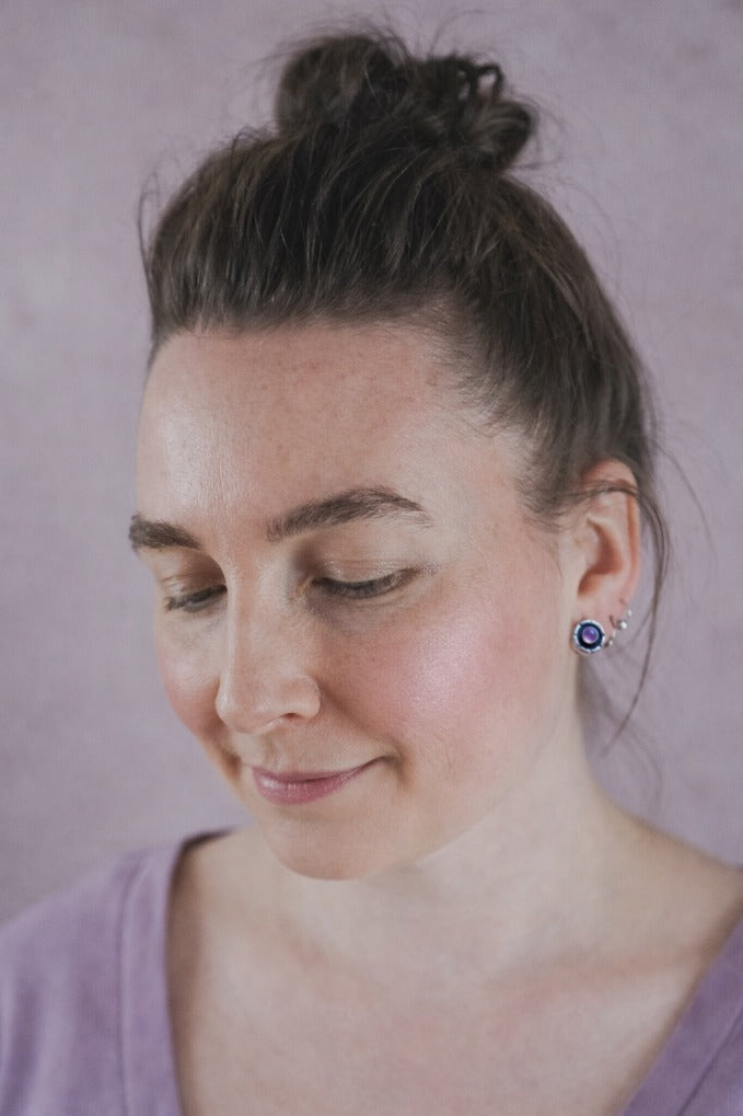 Amethyst Ohrstecker aus Silber 925