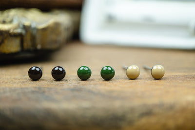 Mini Ohrstecker Set •Natur• mit Edelstahl - Lules Piek