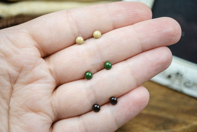 Mini Ohrstecker Set •Natur• mit Edelstahl - Lules Piek