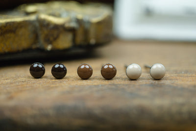 Mini Ohrstecker Set •Erdtöne• mit Edelstahl - Lules Piek
