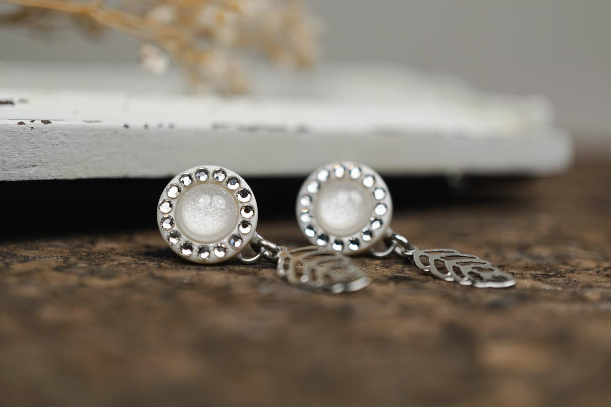 Ohrstecker mit Hänger •Halo• in 10mm mit Kristallen - Lules Piek