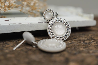 Hängende Ohrstecker •Halo• in 10mm mit Kristallen - Lules Piek