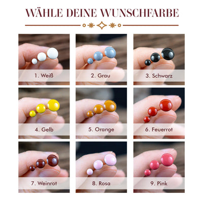 Mini Ohrstecker Set 8mm - freie Farbwahl