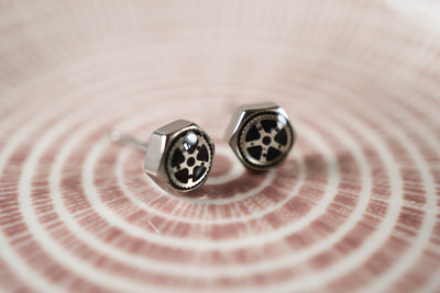 Zahnrad Ohrstecker •Toki Mini• 6mm - Lules Piek