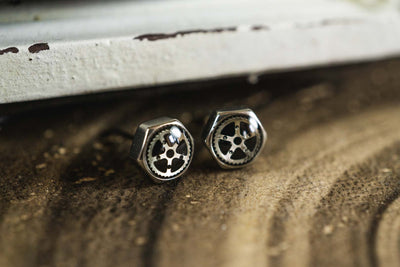 Zahnrad Ohrstecker •Toki Mini• 6mm - Lules Piek