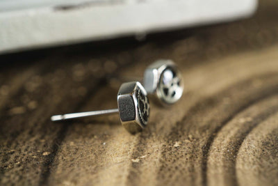 Zahnrad Ohrstecker •Toki Mini• 6mm - Lules Piek