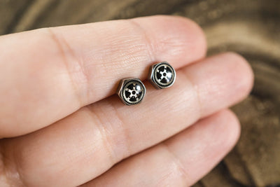 Zahnrad Ohrstecker •Toki Mini• 6mm - Lules Piek