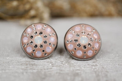Ohrstecker •Camellia• in 18mm mit Kristallen - Lules Piek