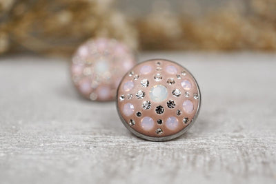 Ohrstecker •Camellia• in 18mm mit Kristallen - Lules Piek