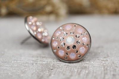 Ohrstecker •Camellia• in 18mm mit Kristallen - Lules Piek
