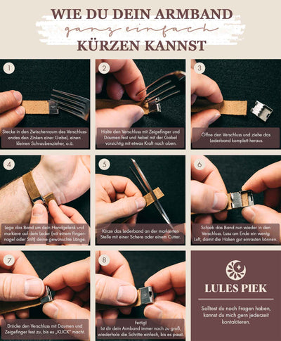 Nubuk-Lederarmband in Braun mit Gravur auf Echtsilberperlen
