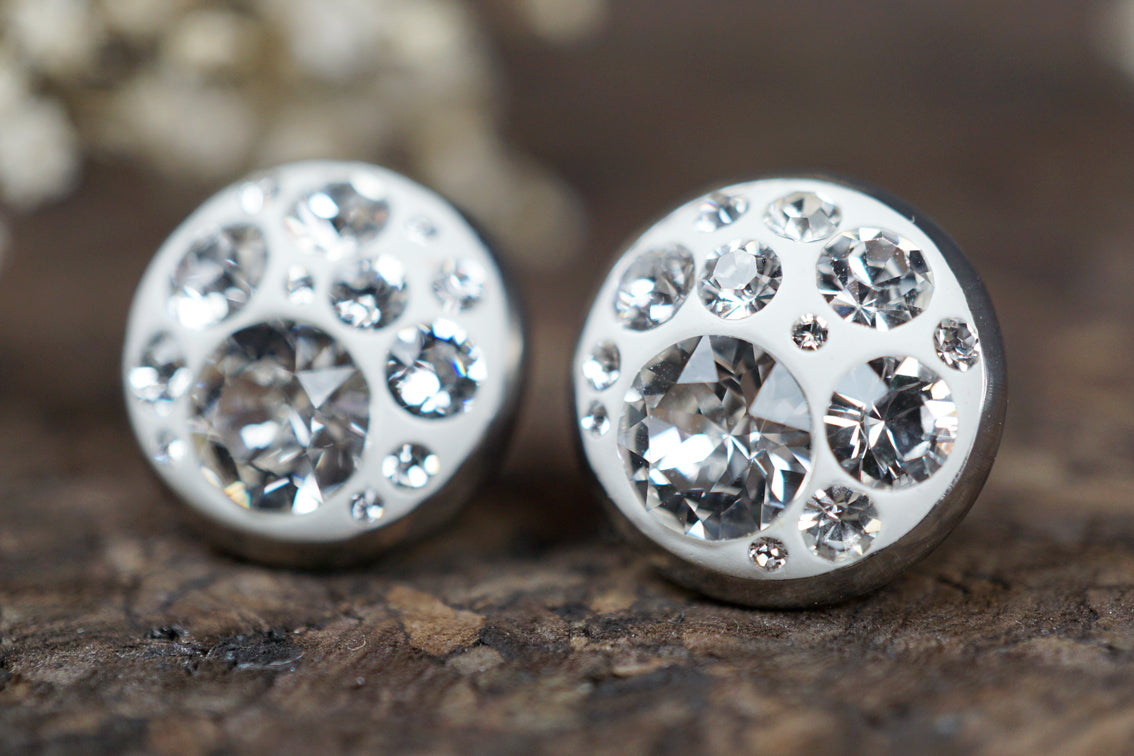 Ohrstecker •Chryselle• 14mm mit Edelstahl - Lules Piek