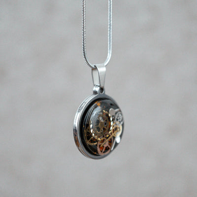 Steampunk Zahnrad Kette •Toki• 23mm mit Edelstahl - Lules Piek